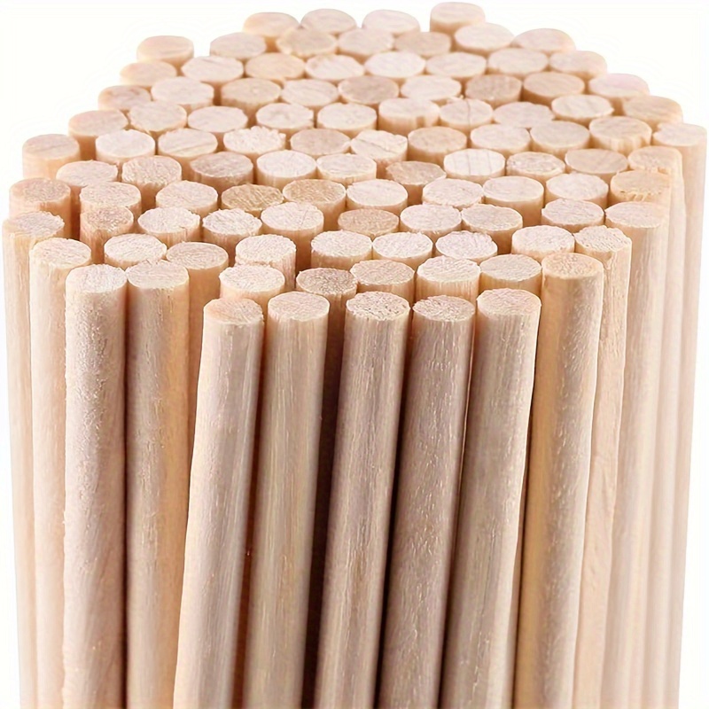 Round Wooden Sticks For Crafts Tassel Pin Nails Hard Wood - Temu