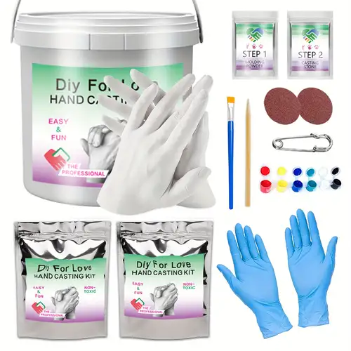 3D Hand Casting Kit Couples DIY Hand Molding Kit for Adults Keepsake Hand  Mold Kit for Valentine's Day Wedding Anniversary Gifts