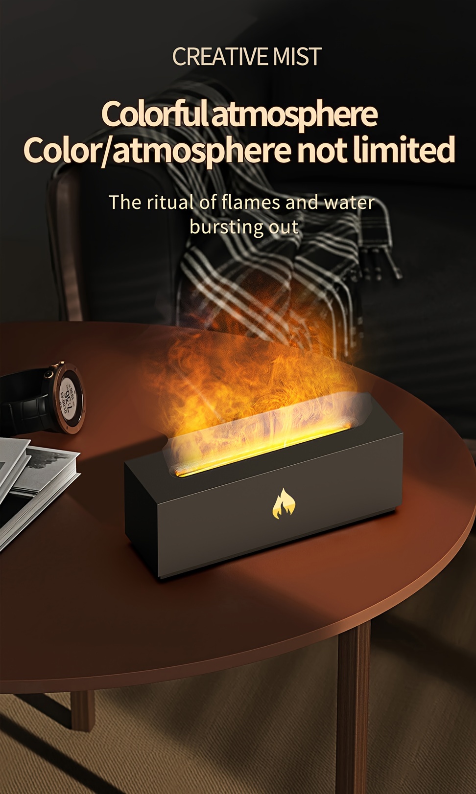 FLAME - Humidificateur d'air et lampe d'ambiance