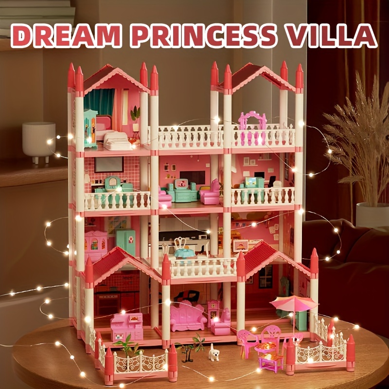 Play House Toy Princess Castle Villa House - Temu