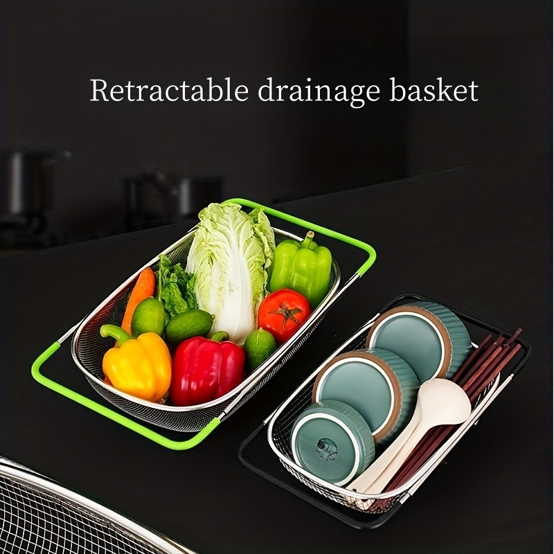 Panier d'égouttement d'évier en acier inoxydable de cuisine domestique,  panier de rangement de bol de baguettes, cadre de lavage de légumes panier  de fruits - Temu Belgium