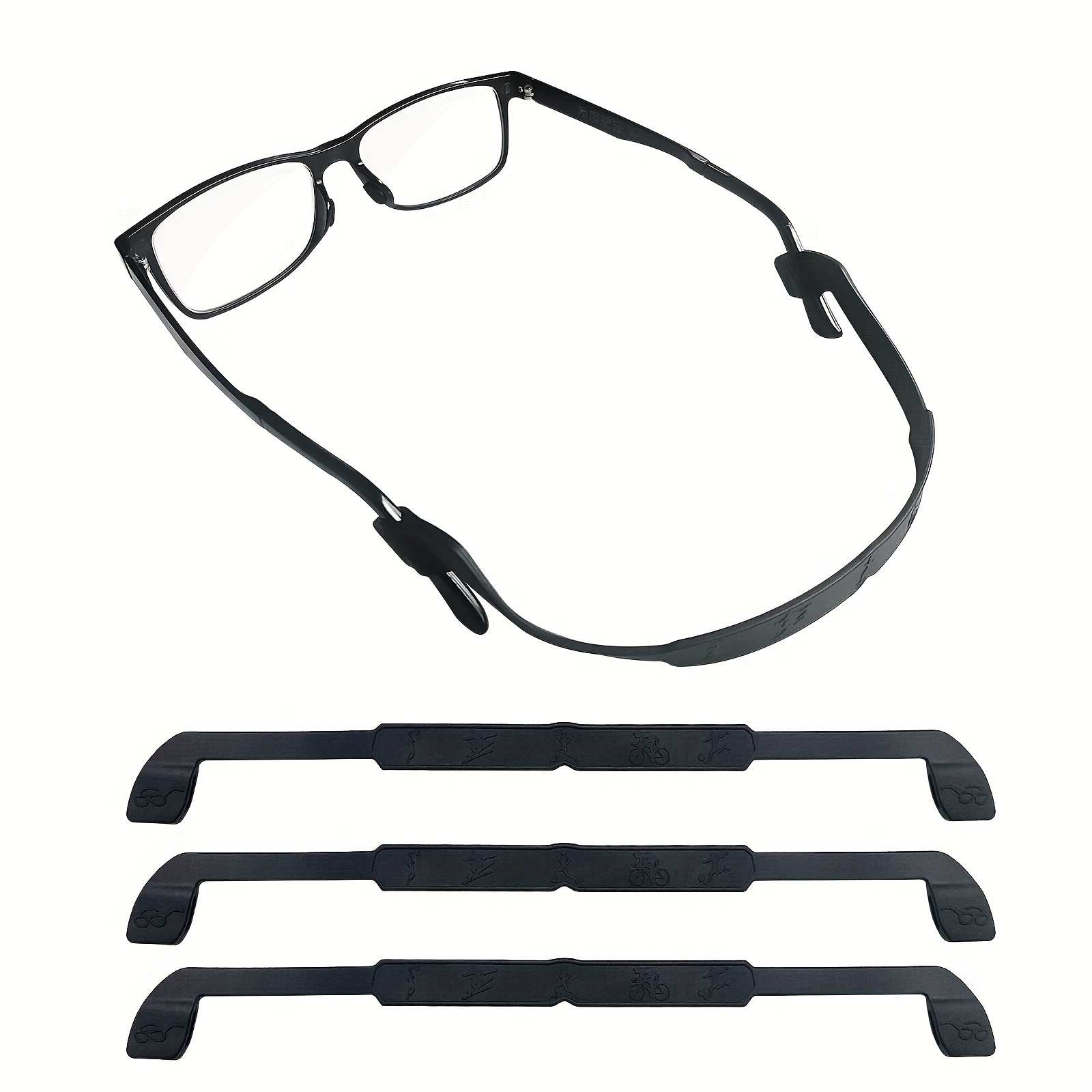 Adjustable Eyeglass Strap (Fish Style) - No Tail Sunglass Strap - Eyewear  String Holder - With Bonus Glasses Cleaning Cloth, Black, 3 Pack :  : Tools & Home Improvement