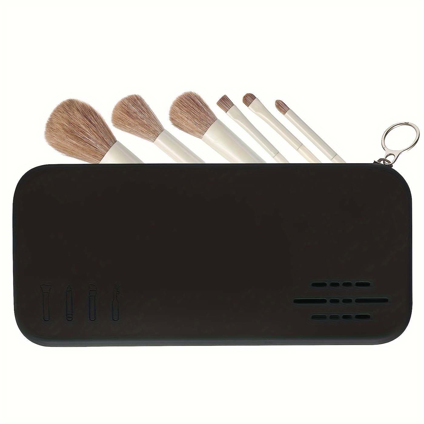Silicone Makeup Brush Holder Travel Cosmetic Bag Soft Portable