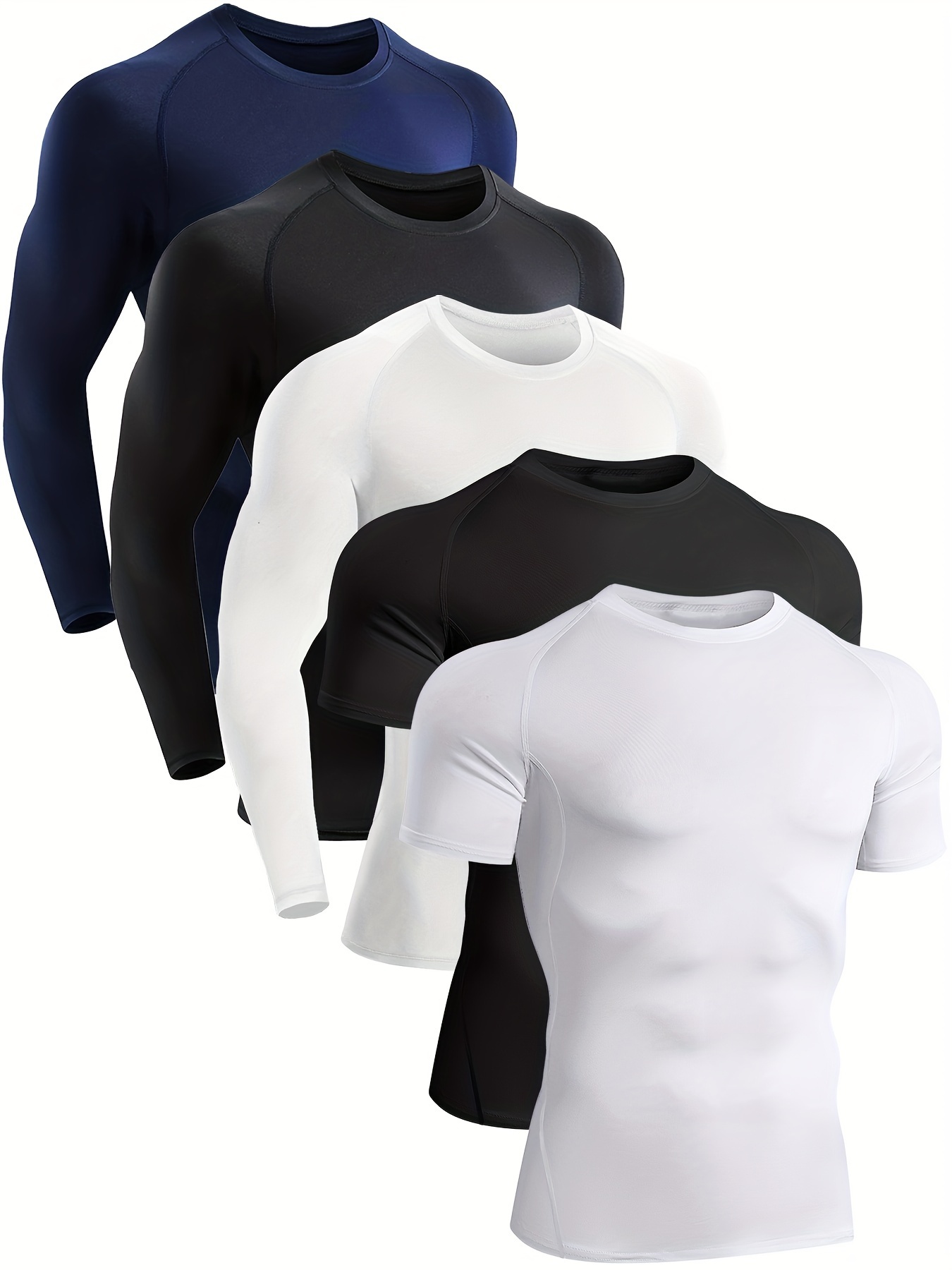 Hoplynn Compression Shirts Men Short/long Sleeve Baselayer - Temu