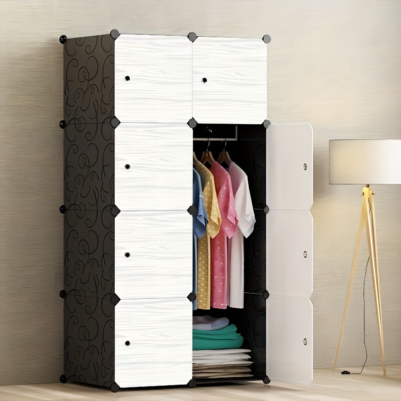8-cube Storage Closet Organizer Storage Shelves Cubes Organizer Diy Plastic  Closet Cabinet Modular Book Shelf Organizing Storage Shelving For Bedroom  Living Room Office - Temu