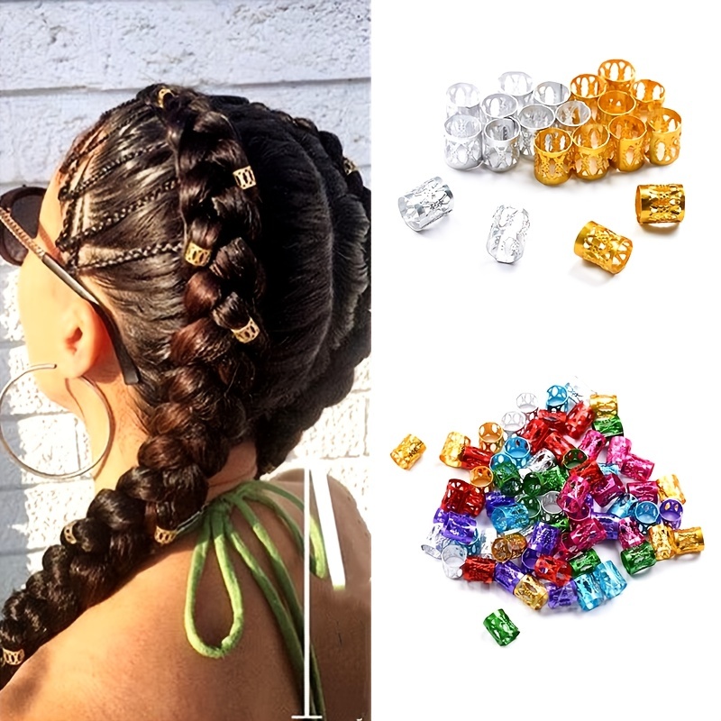 Hair Jewelry For Women Braids Beads For Hair Braids metal - Temu