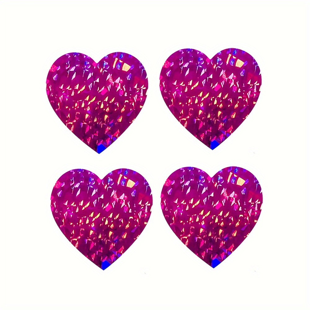 500pcs Glitter Heart Stickers For Envelopes Valentine's Day