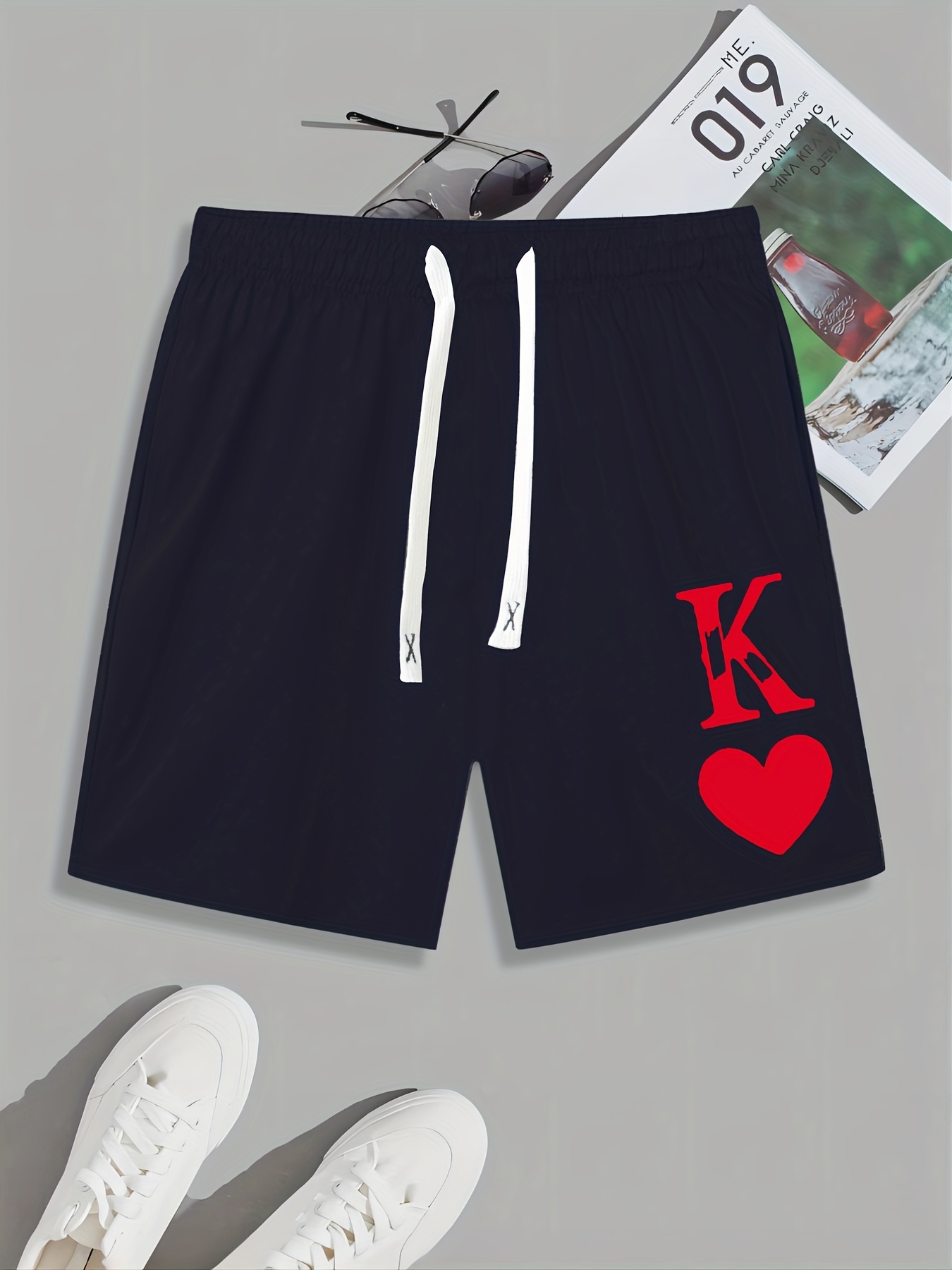 Red Heart Pattern Letter Print Comfy Shorts Mens Casual Slightly Stretch  Elastic Waist Drawstring Shorts For Summer Basketball Beach Resort - Men's  Clothing - Temu Spain