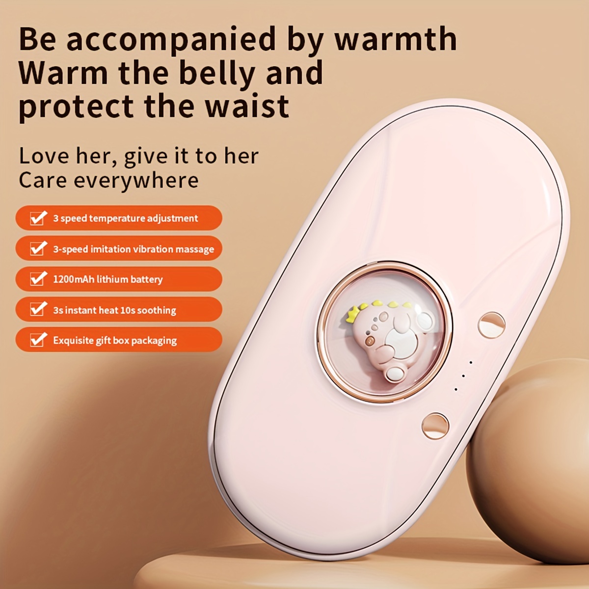 3 Heat Levels 4 Vibration Modes Hot Massage Stomach Heating - Temu