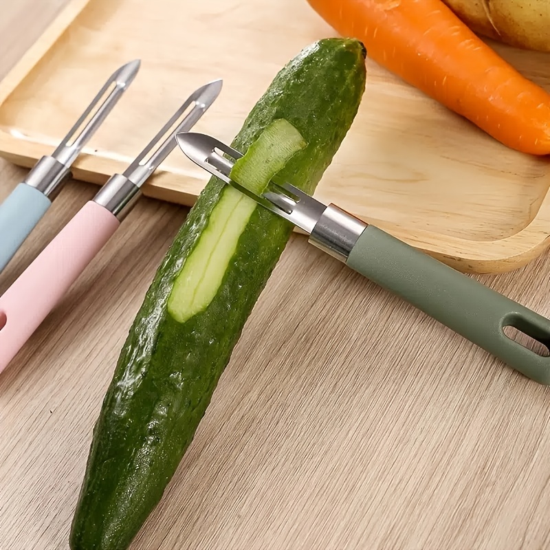 1 Vegetable Peeler, Swivel Serrated Peelers For Kitchen Stainless Steel  Fruit Veggie Peeler For Potato Carrot Tomato Kiwi Cucumber Zucchini Squash  - Temu