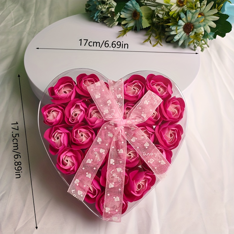 Heart shaped Soap Box With Rose Flowers Perfect Valentine's - Temu