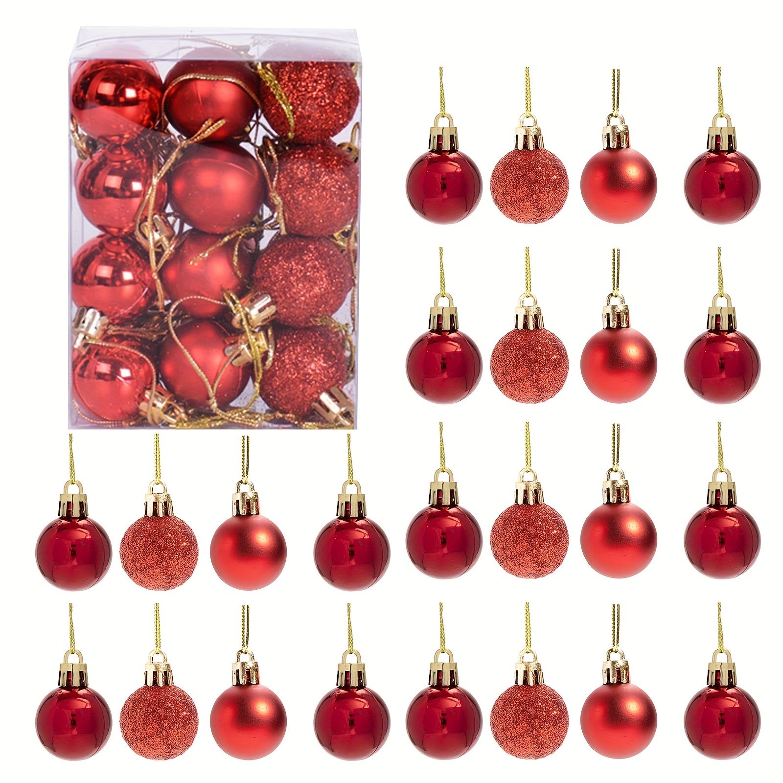 24 Pcs Tiny Christmas Ornaments Christmas Tree Decor Christmas