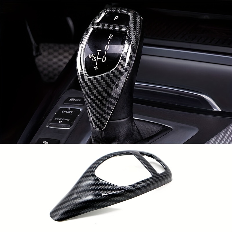 Carbon Fiber Style Car Gear Shift Knob Cover Decorative - Temu