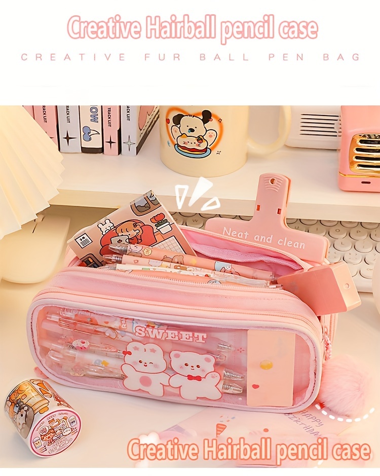 Large Capacity Pencil Case Cute Student Pencil Cases Big Pen - Temu  Australia