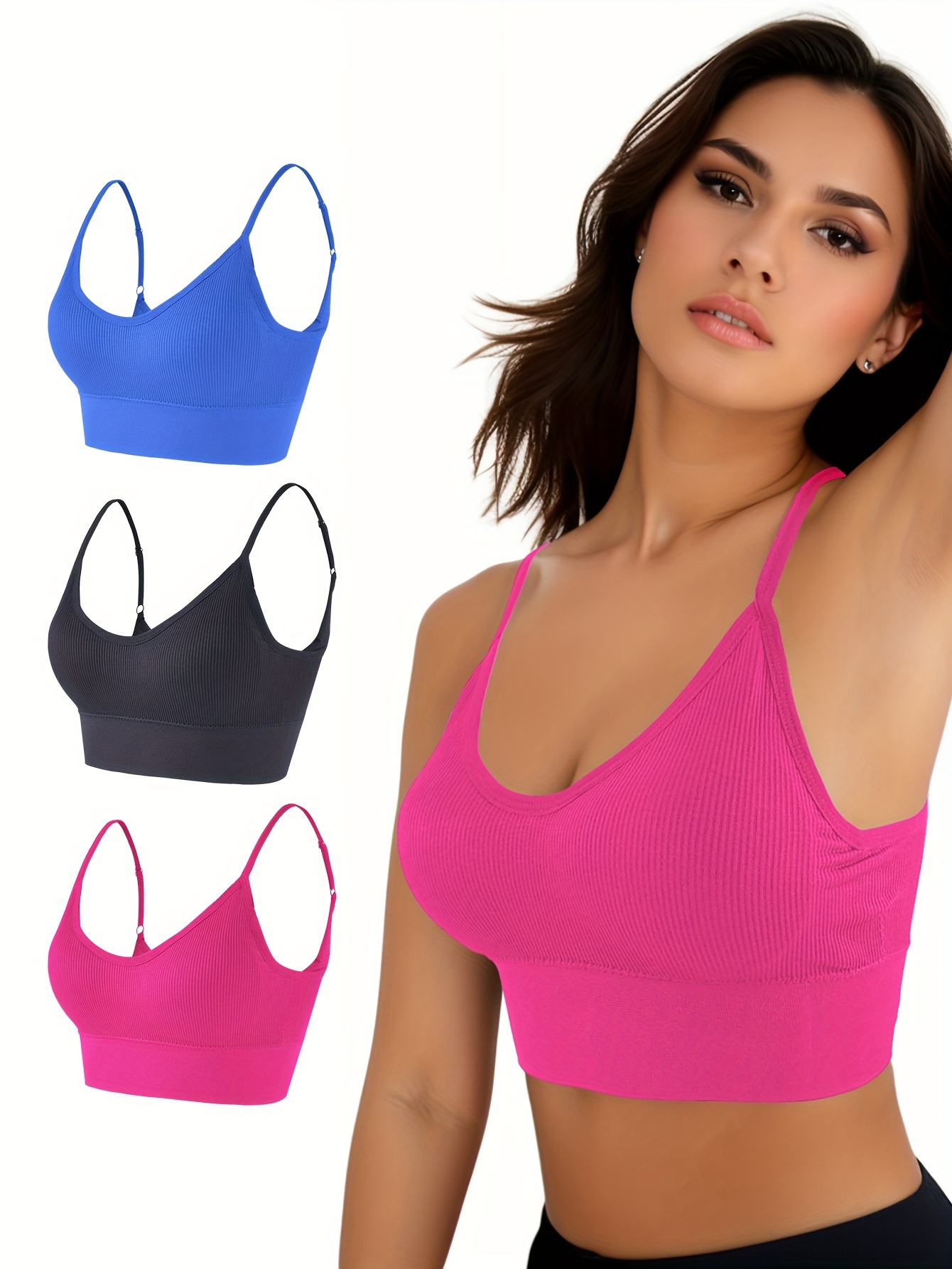 Womens Crop Tops Lingeries Bras Sports Sportswear Breathable