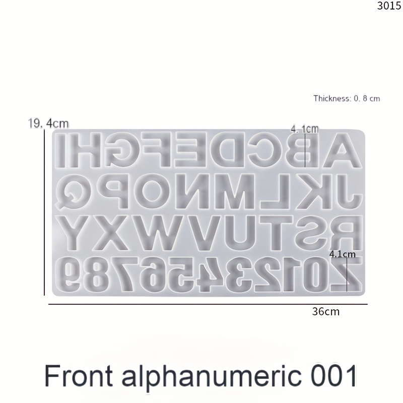 Letter Resin Molds Silicone Number Alphabet Epoxy Casting Mold For Diy Keychain Pendant Earring Jewelry, Gummy Candy Cake Decoration