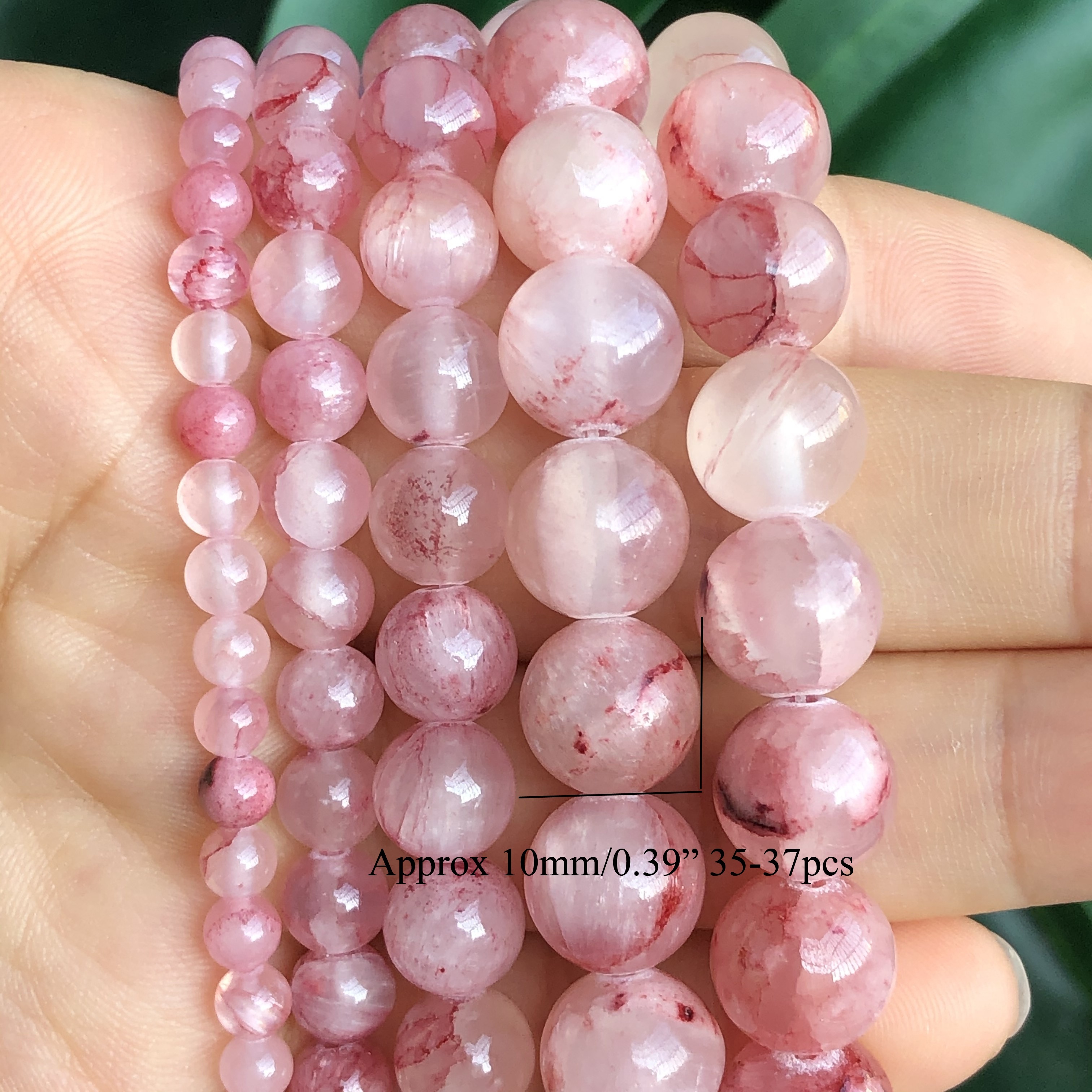 10 mm Natural Rose Quartz Beads Bracelets from Madagascar Rose Quartz Beads Bracelet