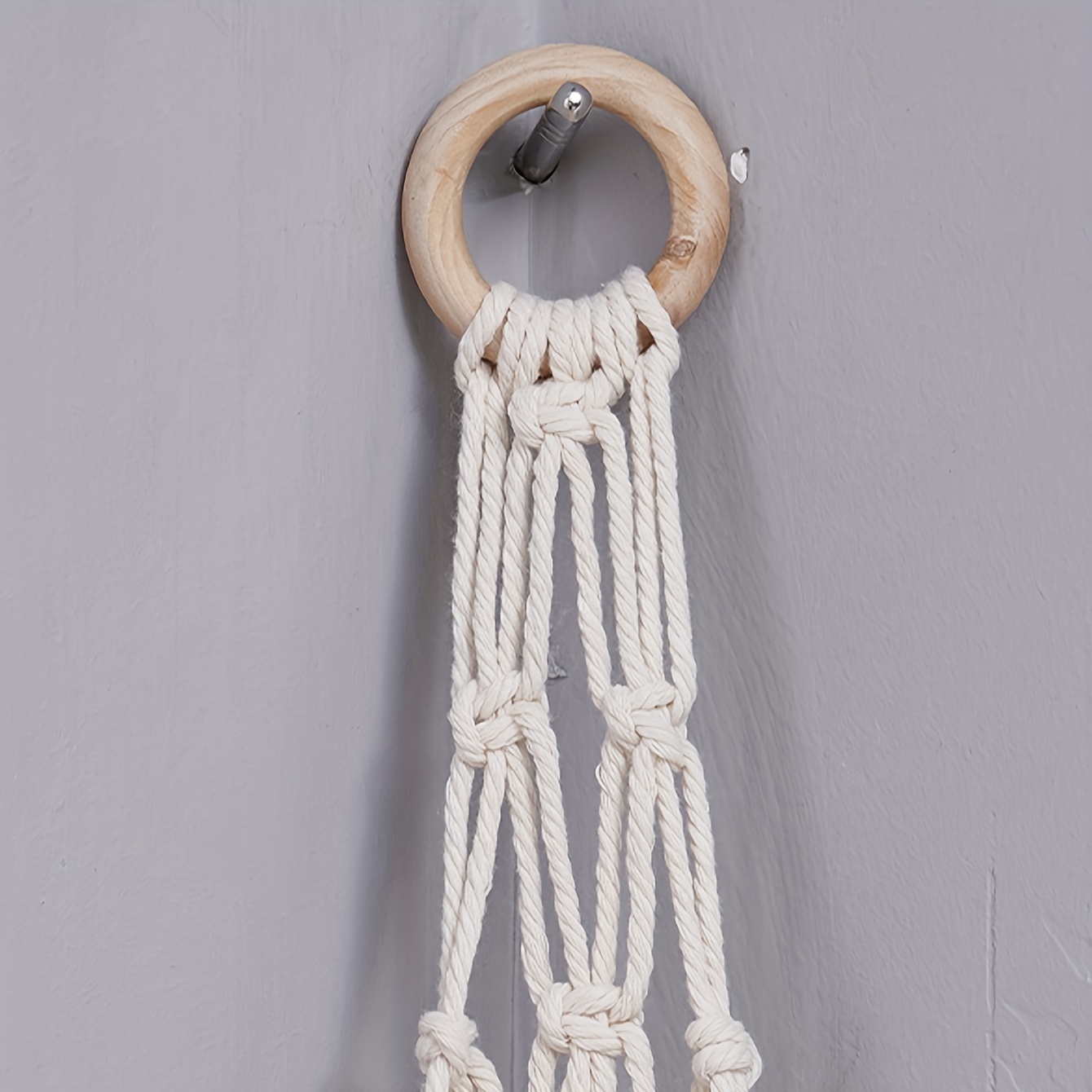 Large Boho Stuffed Animals Storage Net Tassel Hooks Corner - Temu