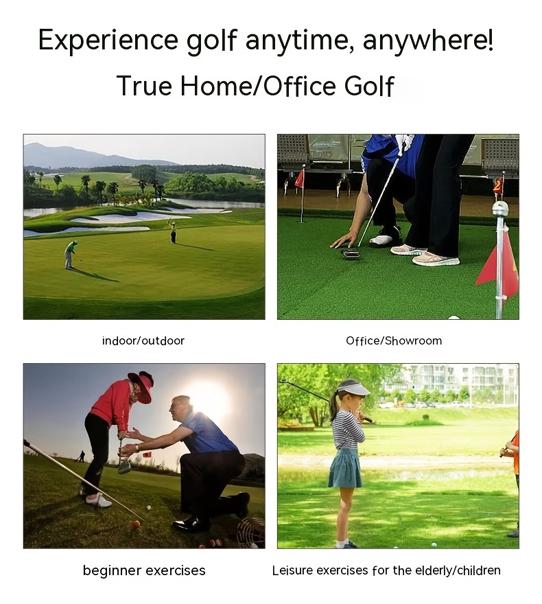 portable golf green mat indoor and outdoor golf putter practitioner golf hitting mat details 1