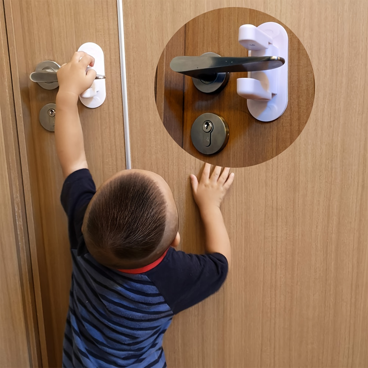 DOOR LOCK FOR Kids Adhesive Childproof Baby Safety Door Handle