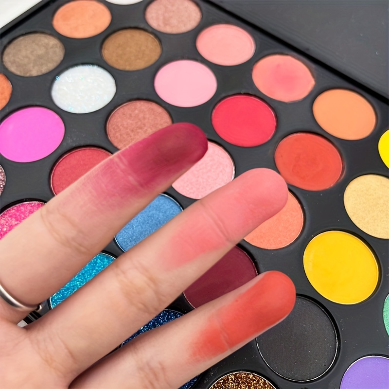 35 Shades Eyeshadow Palette Pearly Matte Glitter Finish Waterproof