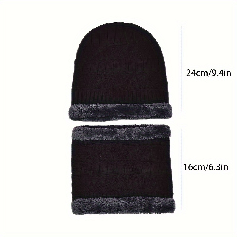 2pcs Winter Christmas New Year Neck Hat Mens Winter Knitted Hat Plush  Thickened Warmth Hat Trendy Pullover Hair Hat Cover Ideal Choice For Gifts, Today's Best Daily Deals