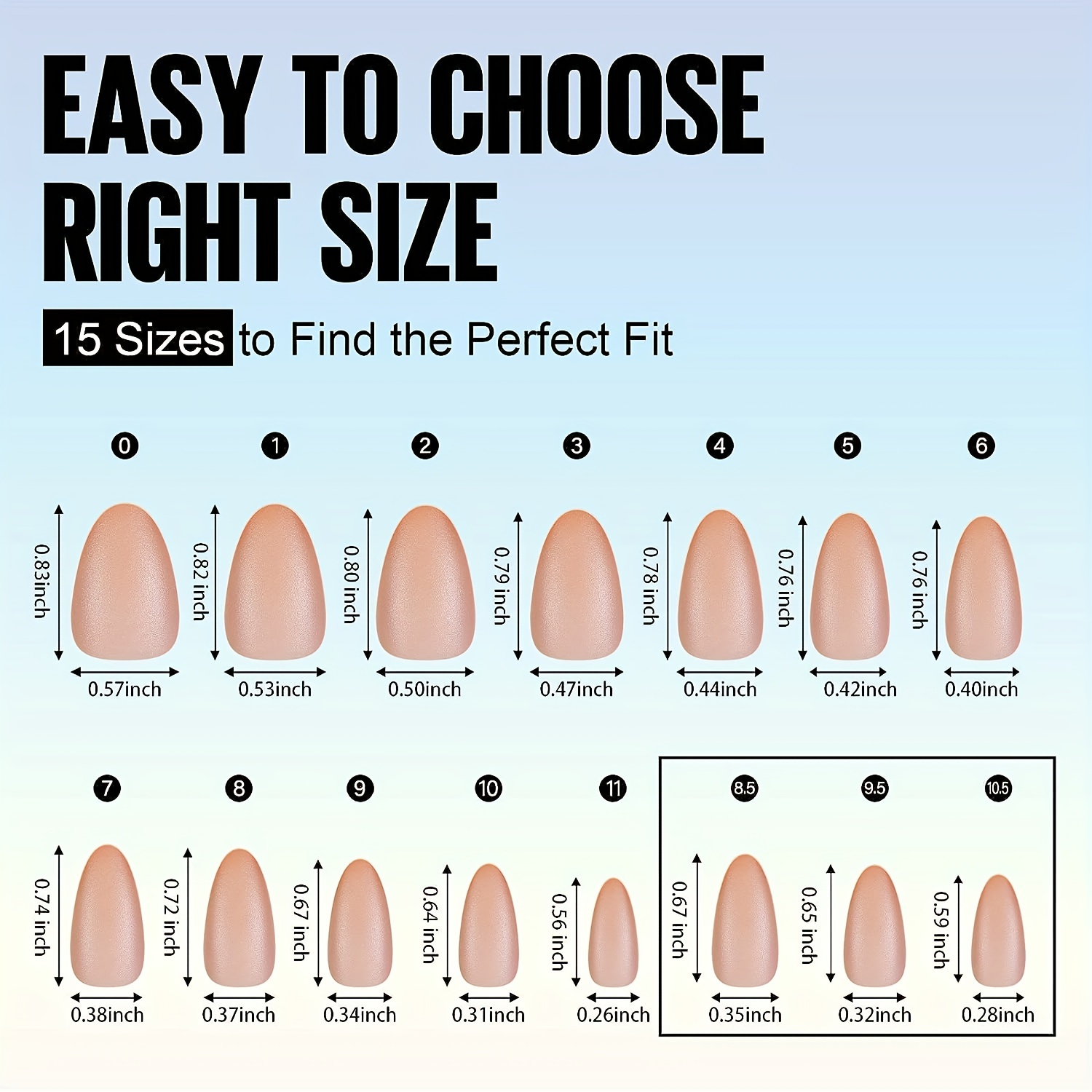 Pre-shaped Frosted Acrylic Nail Tips x100 Manicure DIY