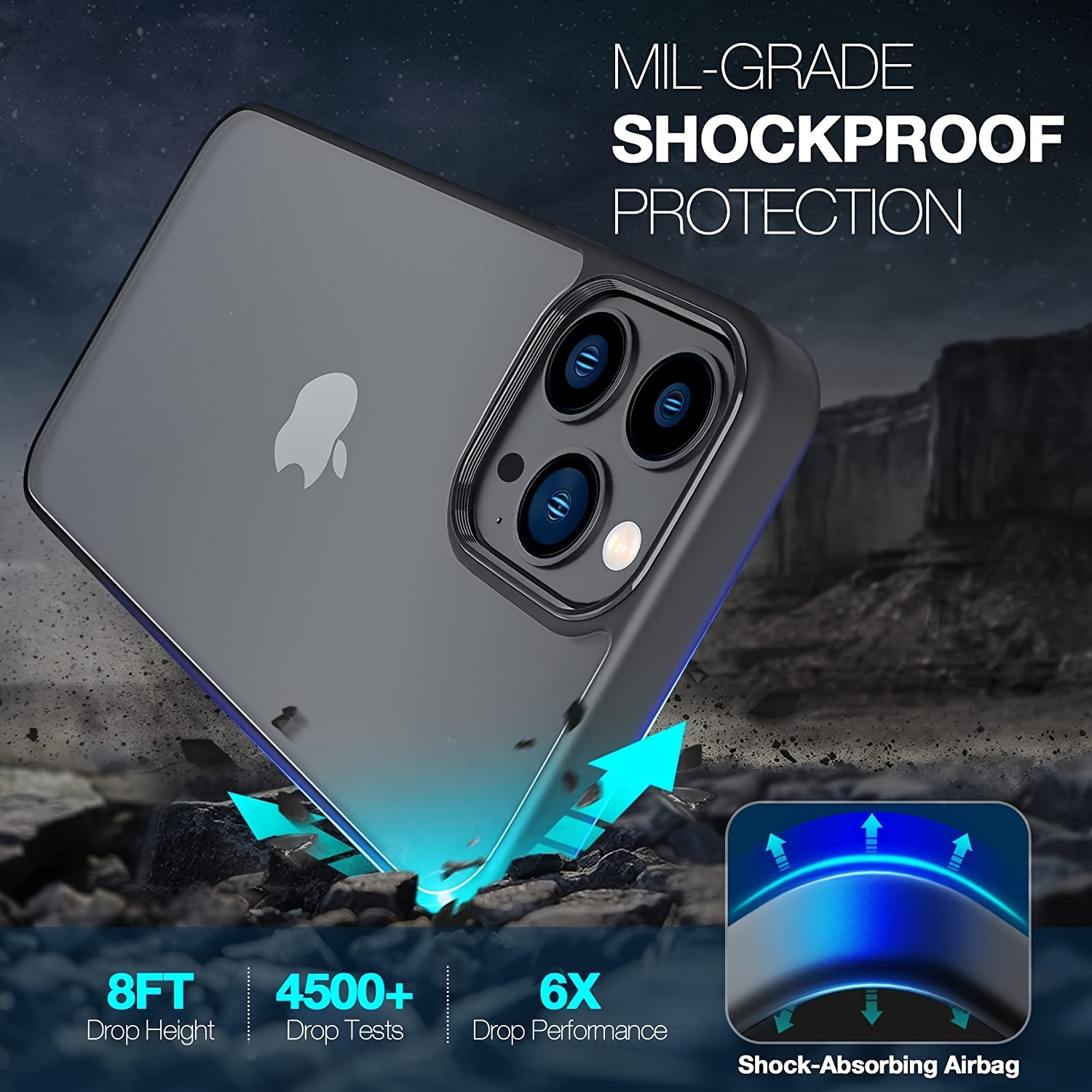 ORIbox Case Compatible with iPhone Xs Max Case, Heavy Duty Shockproof Anti-fall Clear Case