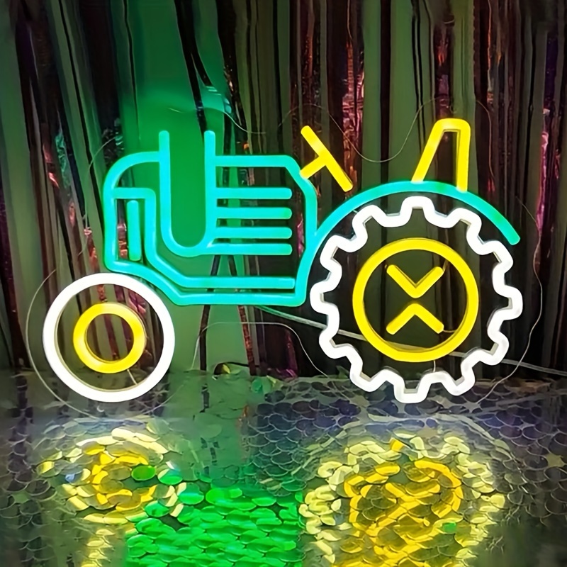 Tractor Neon Sign, Custom Vehicle LED Neon Sign Night Light Farm