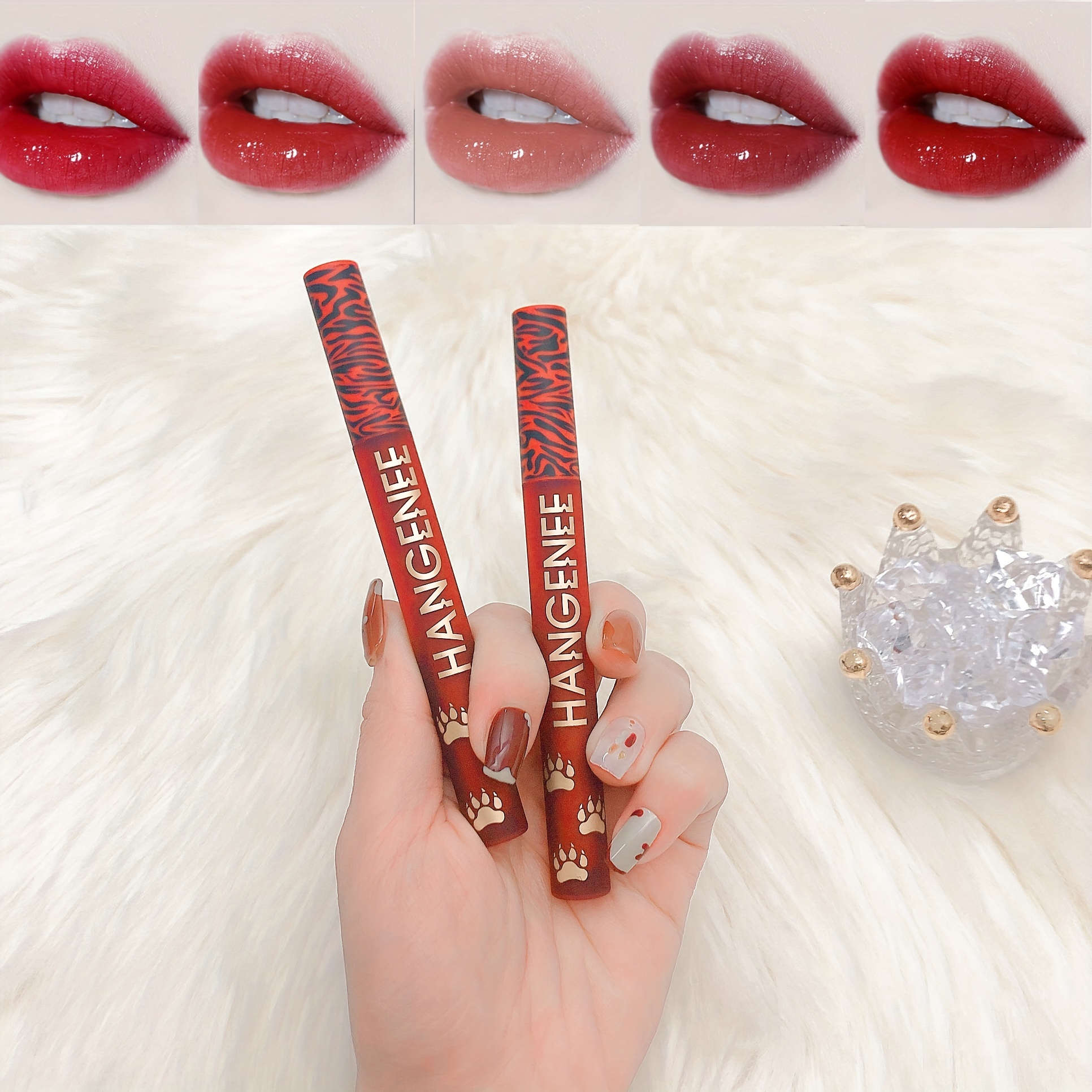 12 Colors Velvet Lip Gloss, Soft Matte Long Lasting Liquid Lipstick