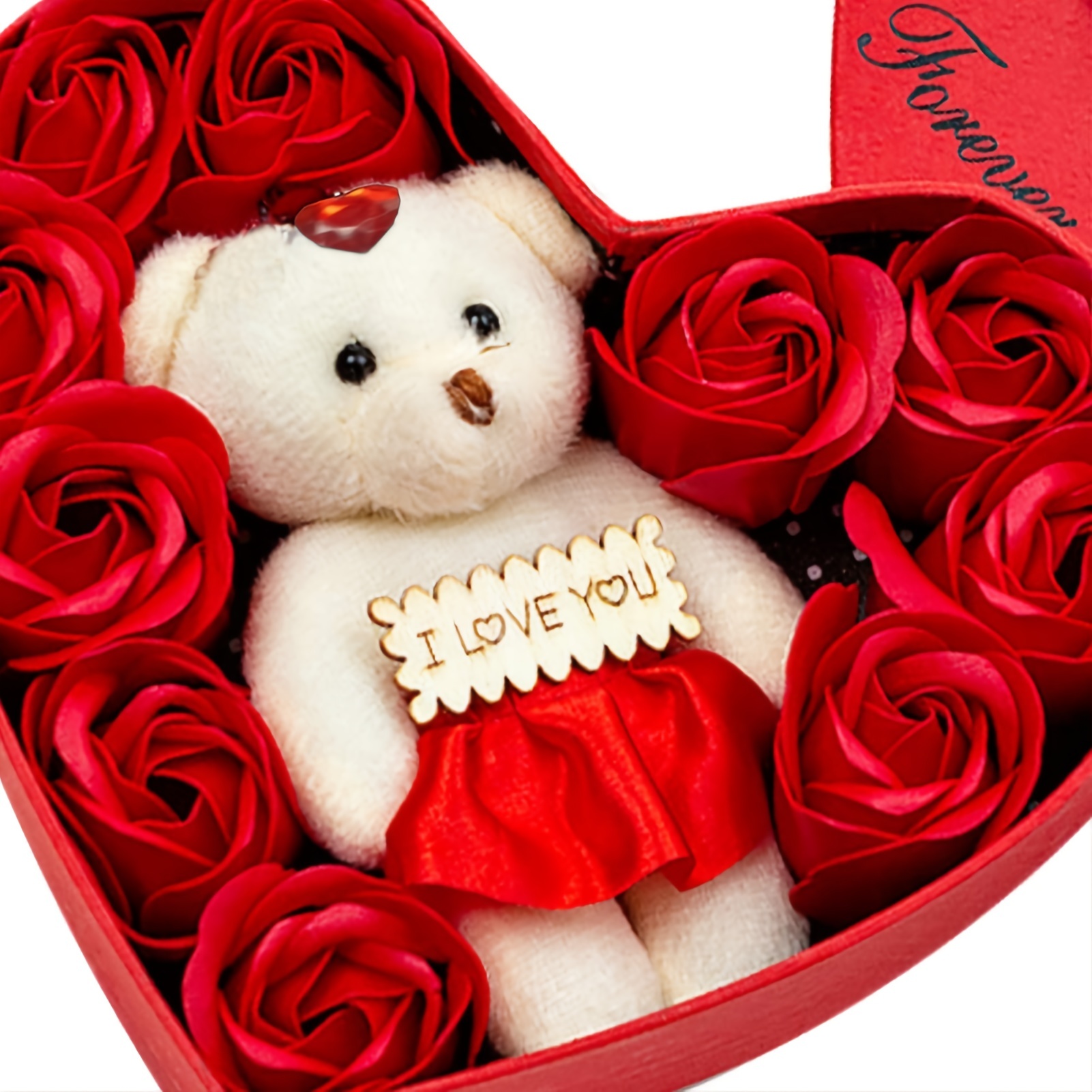 Día de san valentín para mujer madres día rosa roja caja de regalo