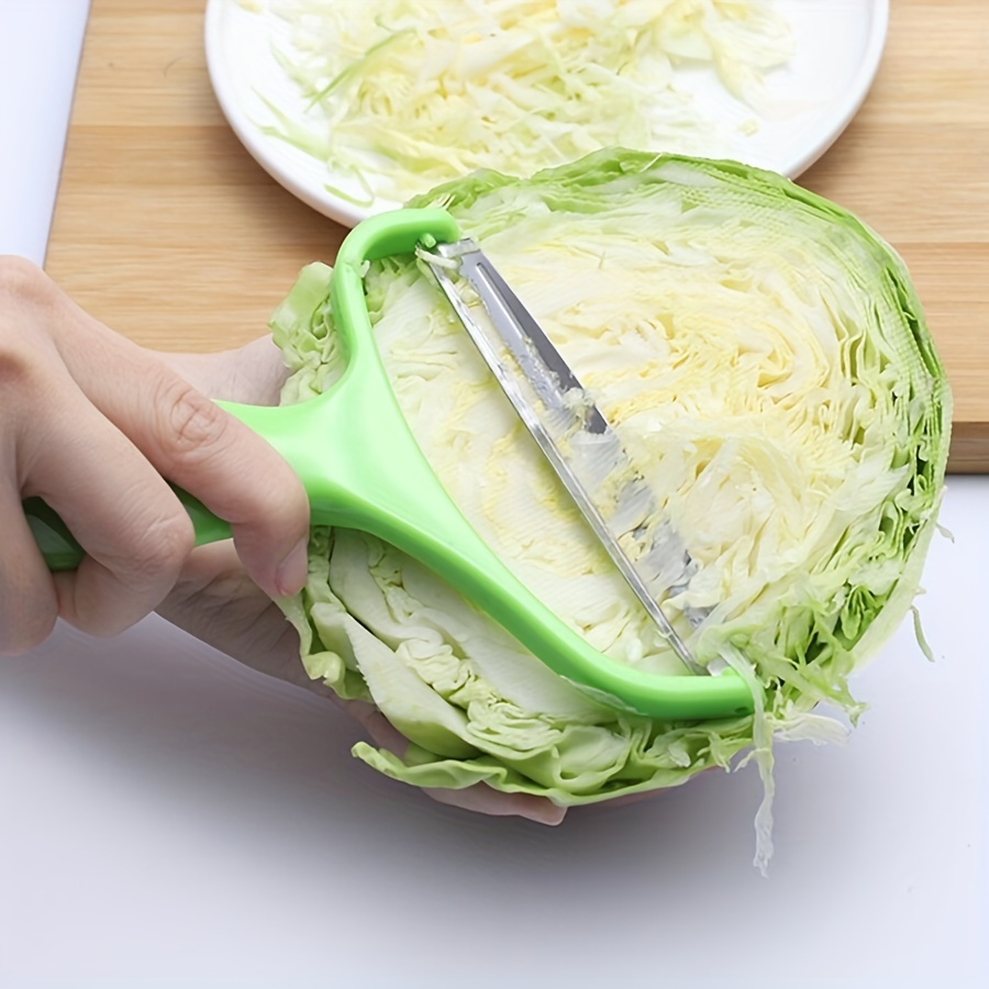 Cabbage Slicer Vegetable Peeler Wide Mouth Stainless Steel Cabbage shredder  Cutting Tools gadget for Salad with cleaning brush