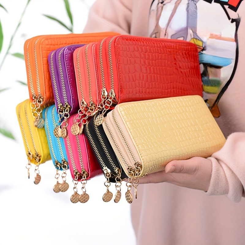 3pcs/set Multicolor PU Leather Women's Handbag, Square Bag, Lipstick Bag, Coin Purse, Zipper, Double Handles