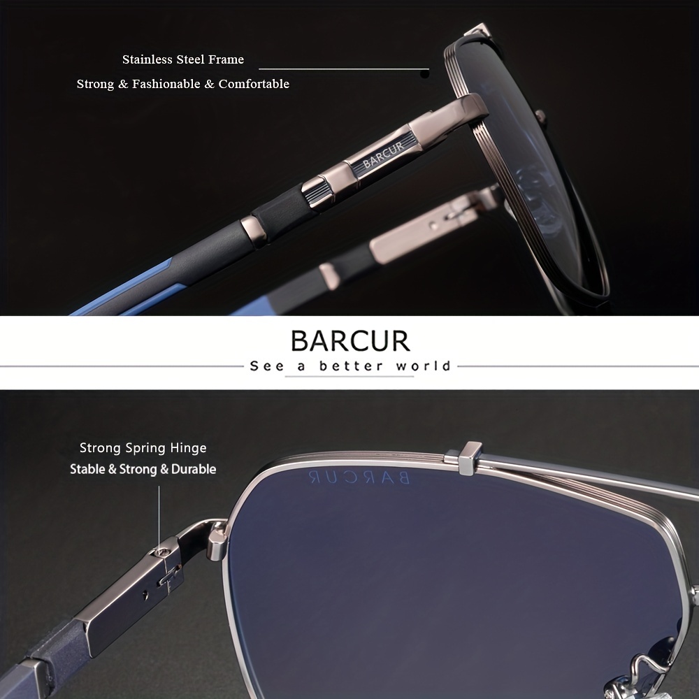 Buy I-Gog Metal-TR Full Frame IG-20103-BL-BL-P Black Square Men Polarized  Sunglasses