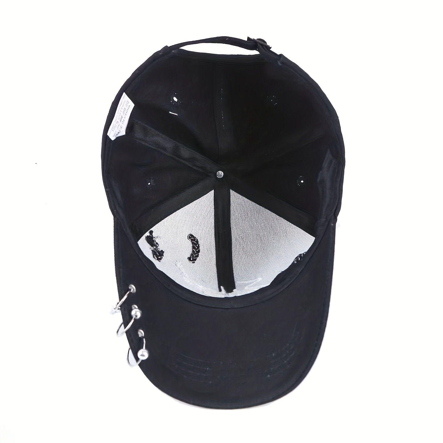 Hip Hop Couple Baseball Cap Embroidery Ring Decor Unisex Sun Hat