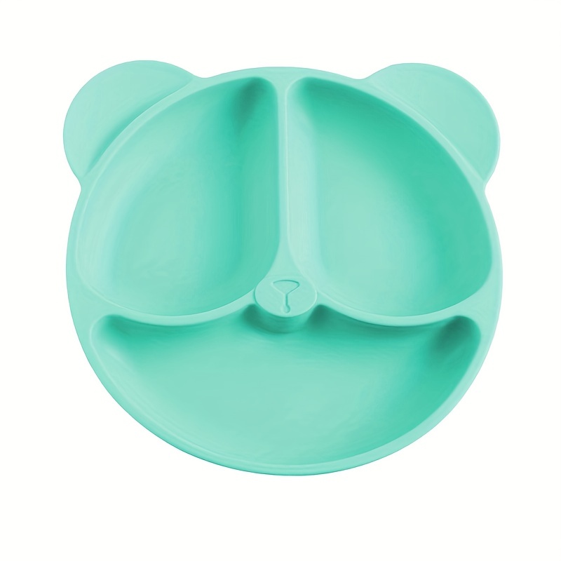 Plato llano Platos de silicona para bebés, niños pequeños, plato de  autoalimentación para bebés con cuchara y tenedor de silicona, sin BPA,  diseño dividido, apto para lavavajillas y microondas Meterk Plato llano