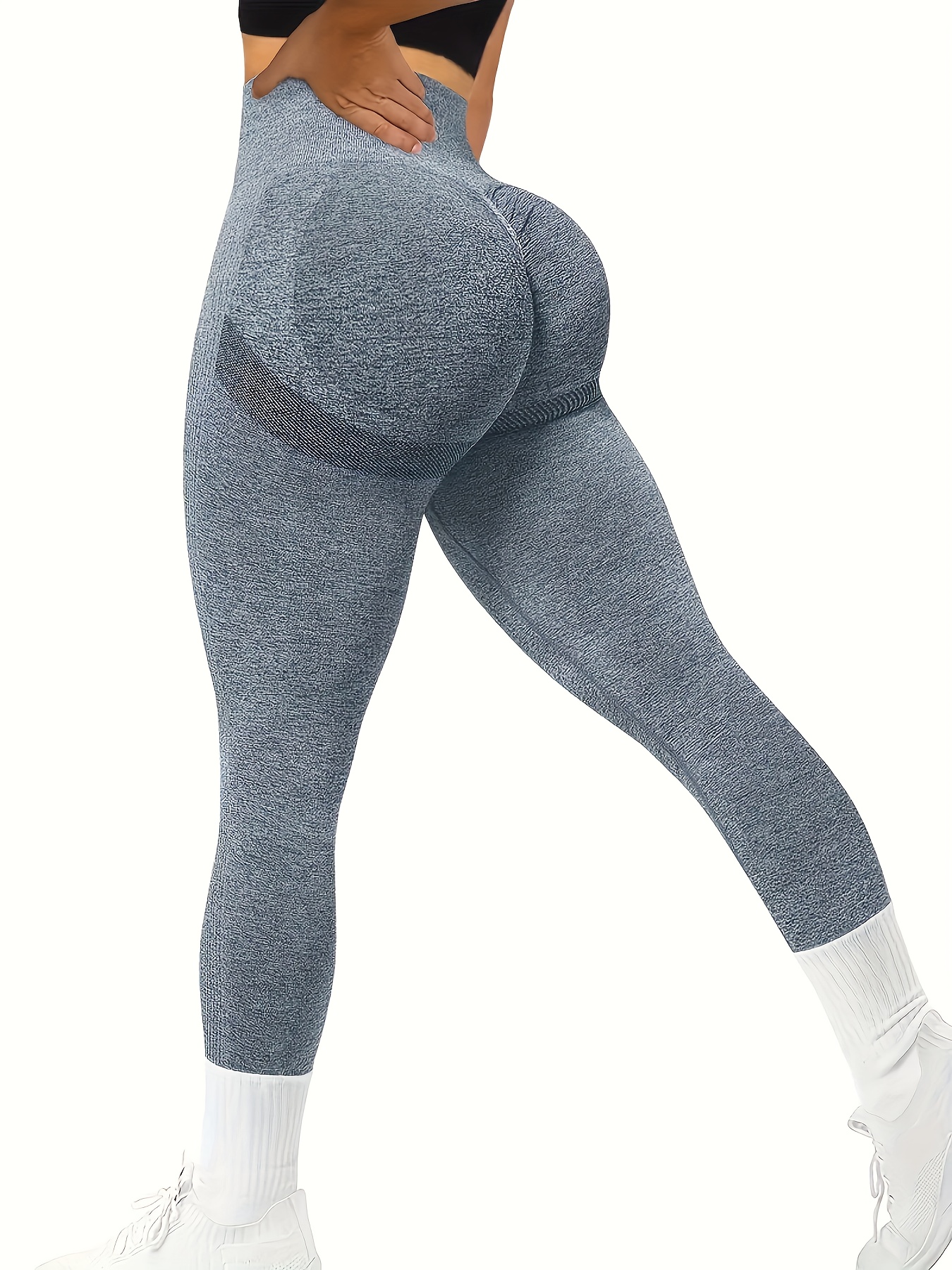 Leggings Levantamiento Glúteos Rayas Mujer Pantalones - Temu