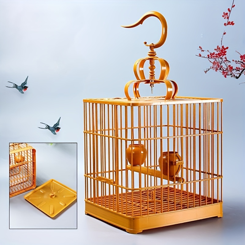 Wooden Luxury Parrot Bird Cages Budgie Small Outdoors Carrier Bird