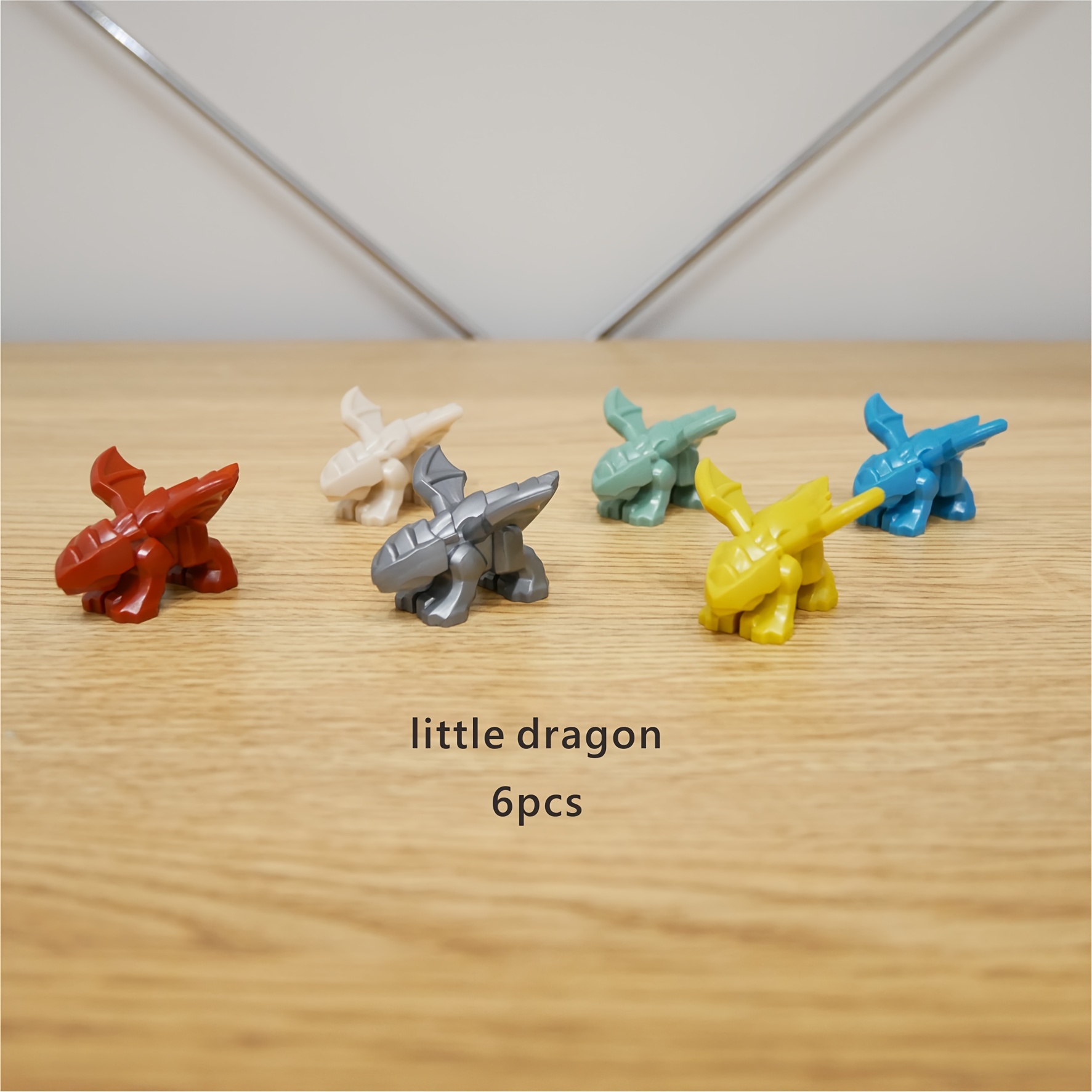 Image of 6pcs Building Blocks Accessories Dragon, Building Blocks Dragon, Miniature Animal, Mini , Desktop Decoration, Dragon Toys Building Block, Toy Gift, Christmas Gift