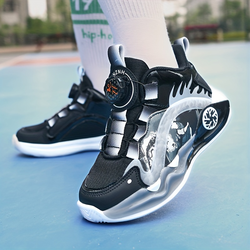 Cool Stylish Basketball Shoes For Boys Kids Teenagers, Breathable Anti Slip  Wear-resistant Low Top Shoes With Rotating Buckle For Indoor Outdoor  Training, All Seasons - Temu