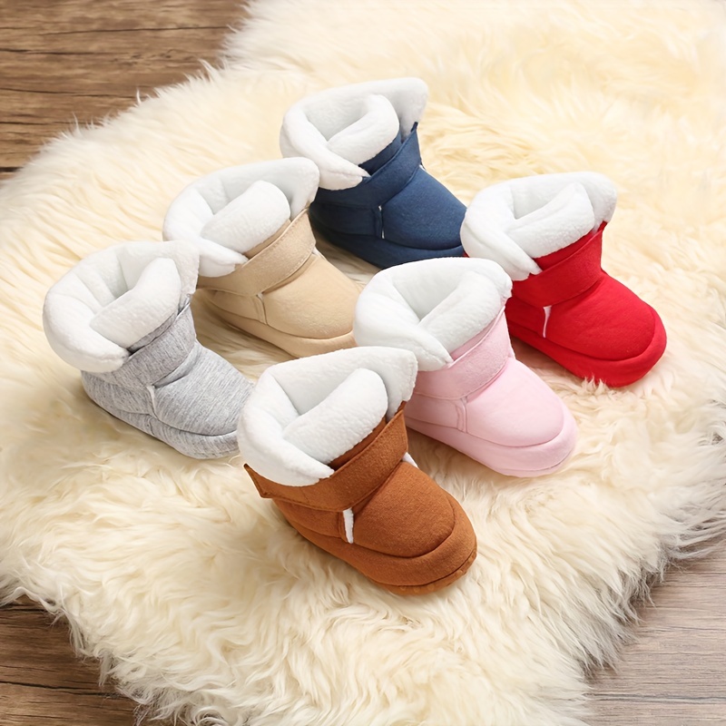 Comfortable Boots For Baby Boys And Girls, Soft And Warm Plus Fleece Boots For Indoor Outdoor Walking, Winter