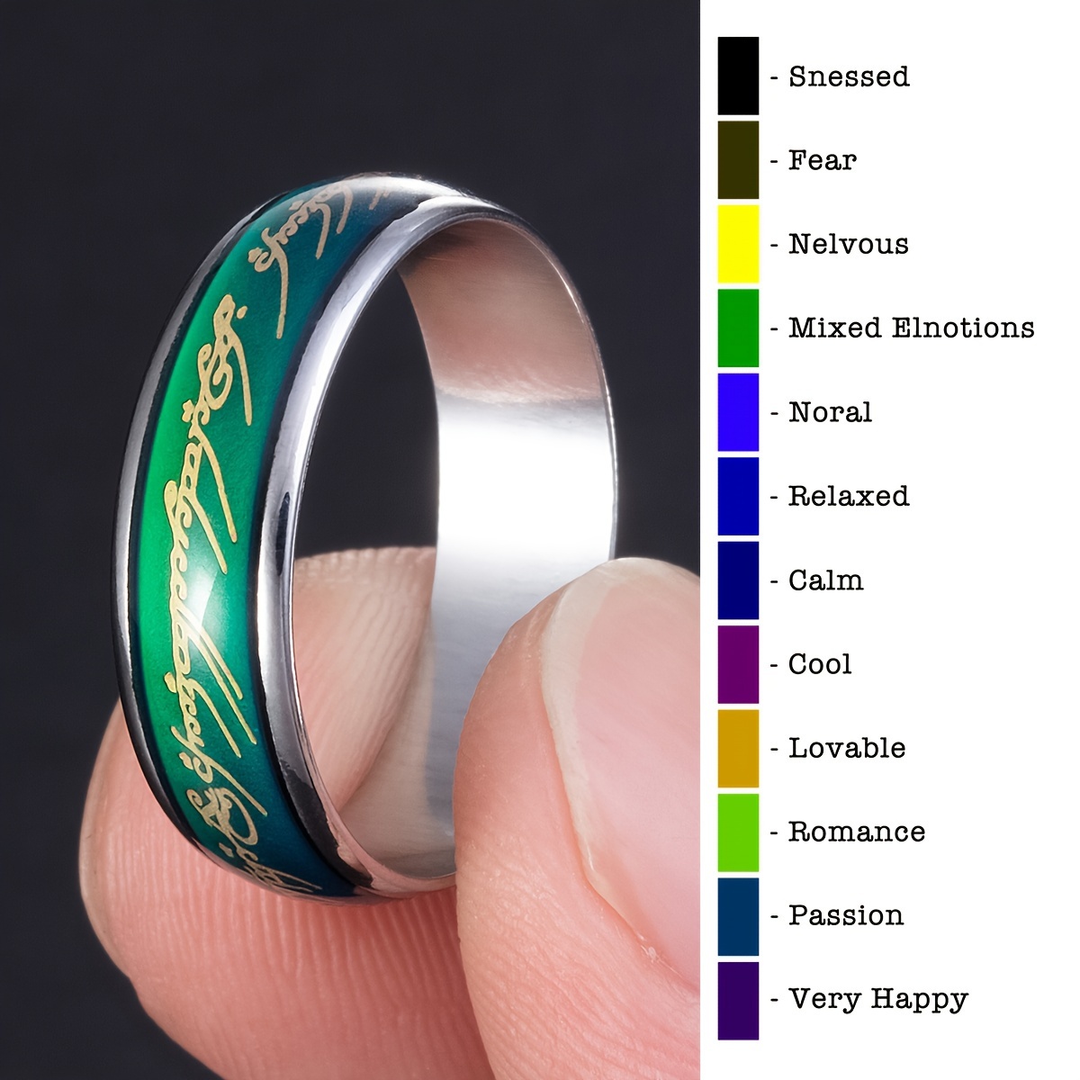 Changing Mood Ring, Emotion Temperature Changeable