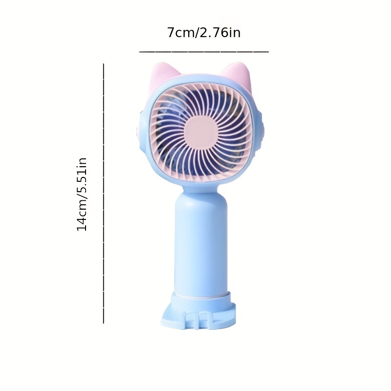 Cartoon Handheld Fan USB Rechargeable Portable Pocket Fan