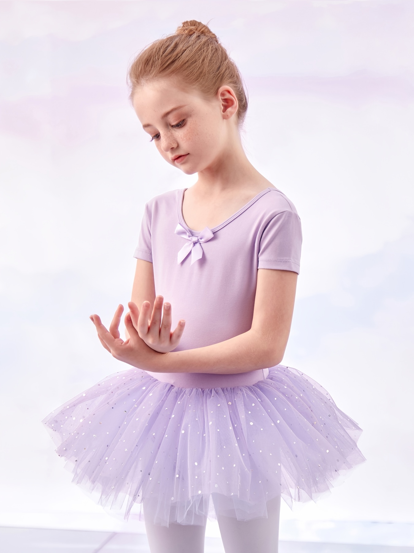 Toddler Girls Ballet Skirt Summer Short Sleeve Dance Wear - Temu