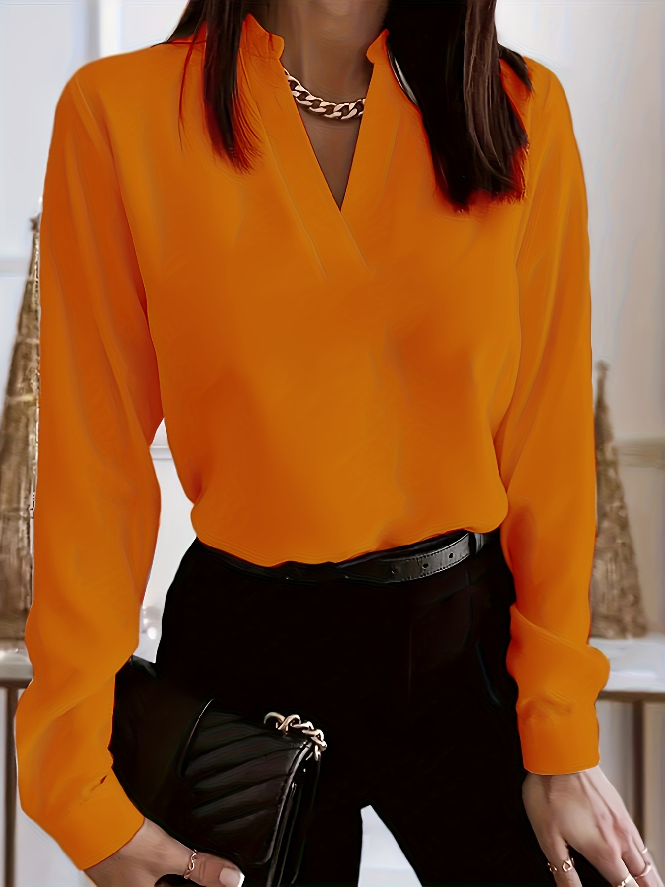 orange blouse plus size