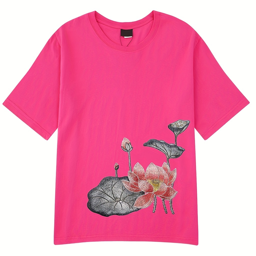 gucci t shirt flower embroidery