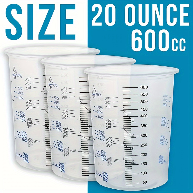 Disposable 8oz/240ml Graduated Clear Plastic Measuring Cups for