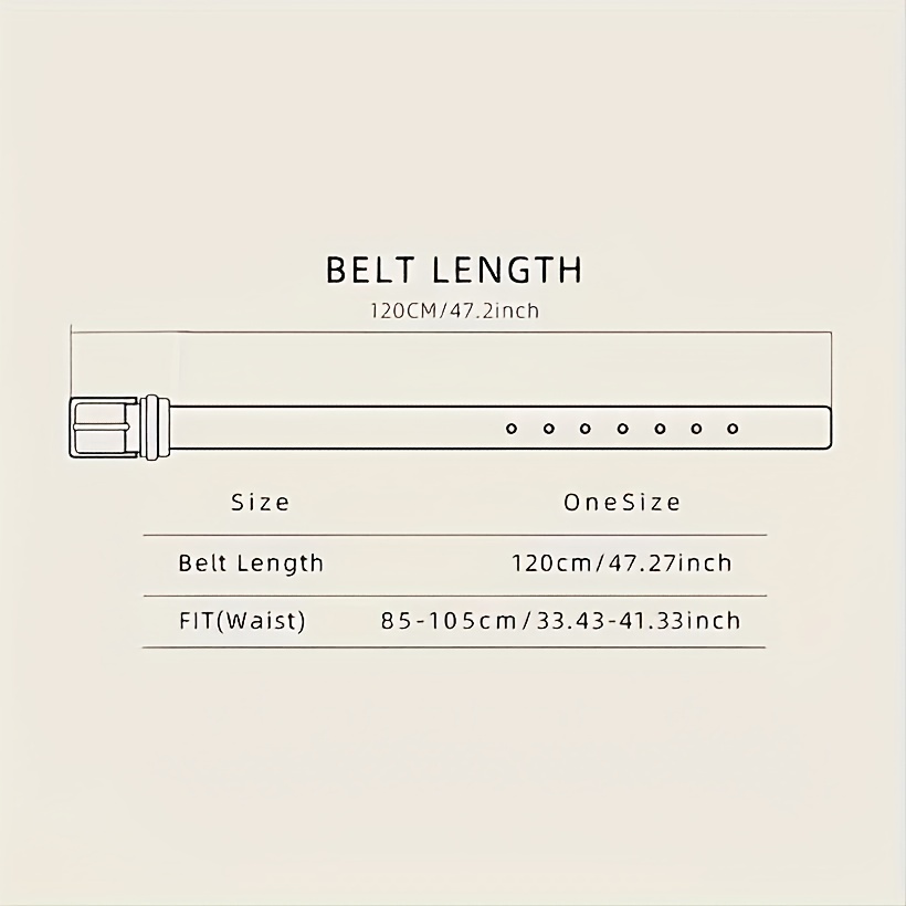 Men's Embossed PU Leather Casual Belt
