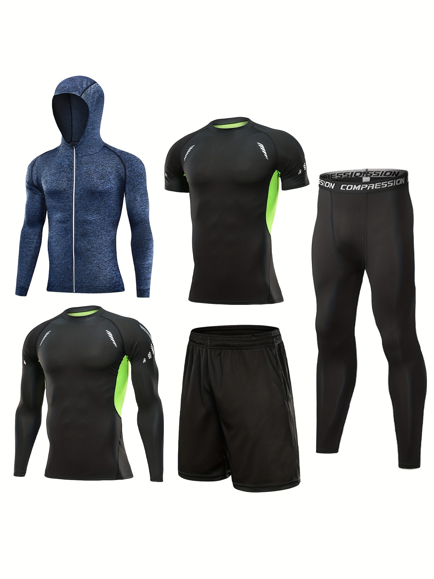 Compression Rashguard Men's Hooded Fitness T Shirt - Men's Fitness