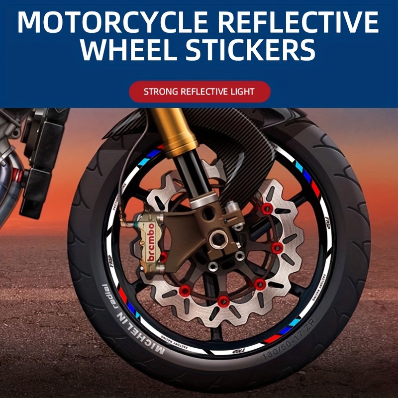 8Inch Reflective Sticker Decal Motorcycle Car Sticker Wheels